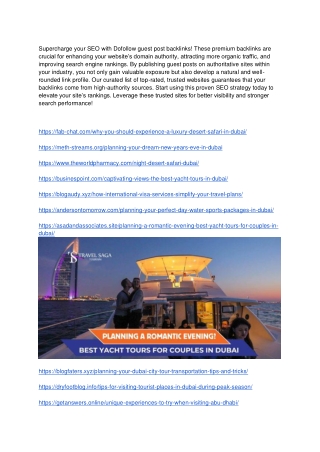 Do Follow Blog Submission Websites