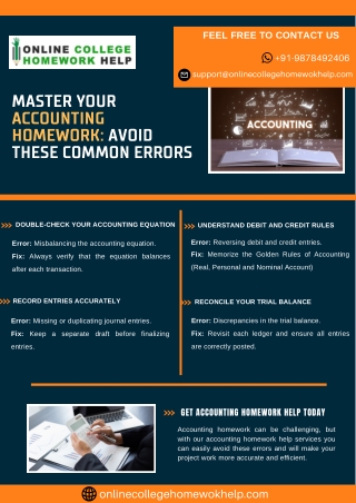 Master Your Accounting Homework Avoid These Common Errors