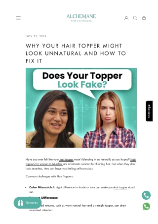 Why-Your Hair Topper Might Look Unnatural And How to Fix-It