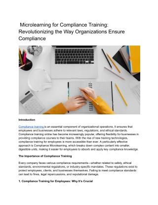 Microlearning Pre-requisites for enhancing the effectiveness