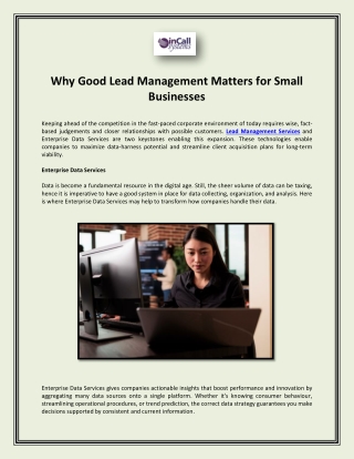 Why Good Lead Management Matters for Small Businesses