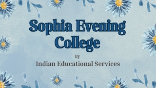 Sophia Evening College
