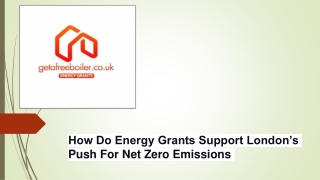 How Do Energy Grants Support London’s Push For Net Zero Emissions