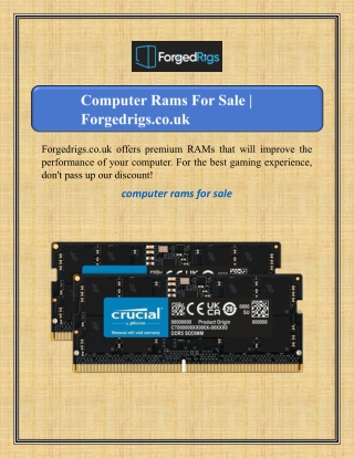 Computer Rams For Sale | Forgedrigs.co.uk