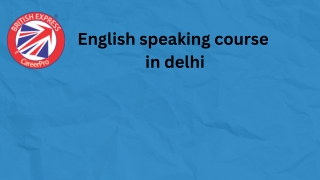 English speaking course in delhi