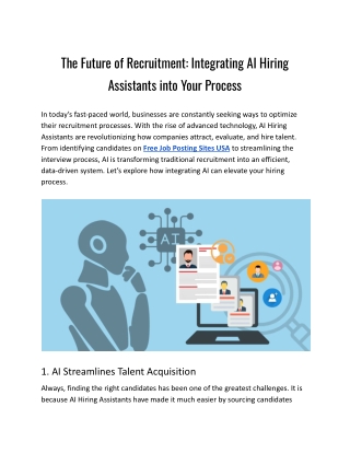 The Future of Recruitment_ Integrating AI Hiring Assistants into Your Process