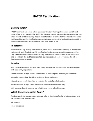 certificado haccp peru
