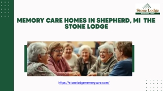 Memory Care Homes in Shepherd, MI  The Stone Lodge