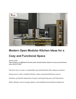 Modern Open Modular Kitchen Ideas for a Cozy and Functional Space