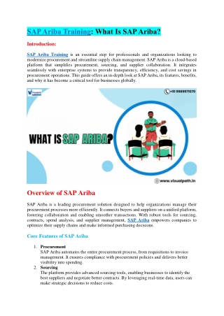 SAP Ariba Training - SAP Ariba Course Online..