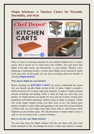 KITCHEN CARTS