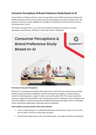 Consumer Perceptions & Brand Preference Study Based on AI