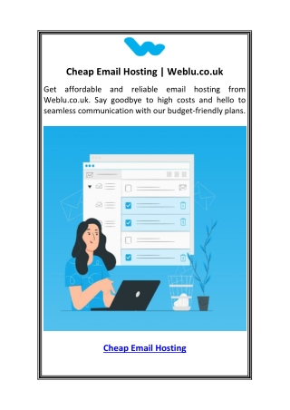 Cheap Email Hosting  Weblu.co.uk