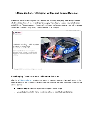 Lithium-ion Battery Charging Voltage and Current Dynamics