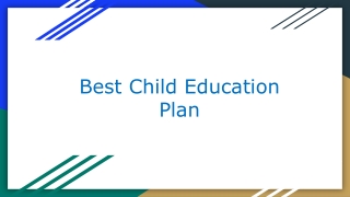 Best Child Education Plan