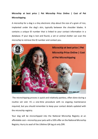 Microchip at best price  Pet Microchip Price Online  Cost of Pet Microchipping
