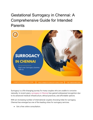 Surrogacy in Chennai | Complete Surrogacy Agency