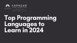 Top Programming Languages to Learn in 2024