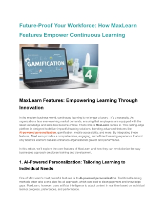 Future-Proof Your Workforce_ How MaxLearn Features Empower Continuous Learning