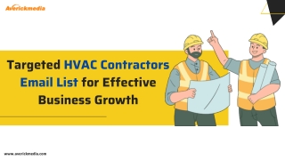 Targeted HVAC Contractors Email List for Effective Business Growth