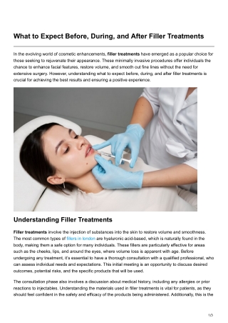 What to Expect Before During and After Filler Treatments