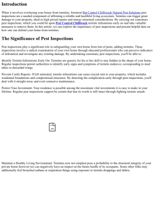 Protecting Your Home from Termites: Essential Pest Inspections