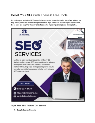 Boost Your SEO with These 6 Free Tools