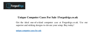 Unique Computer Cases For Sale Forgedrigs.co.uk