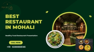 Top Restaurant in Mohali is Nineteenth May