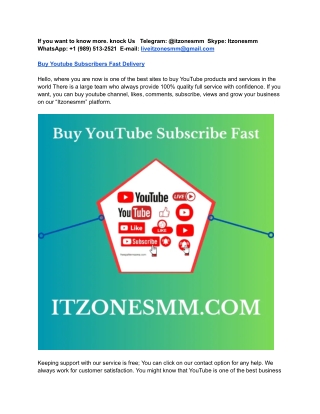 Buy YouTube Subscribers | 100% Safe & Real