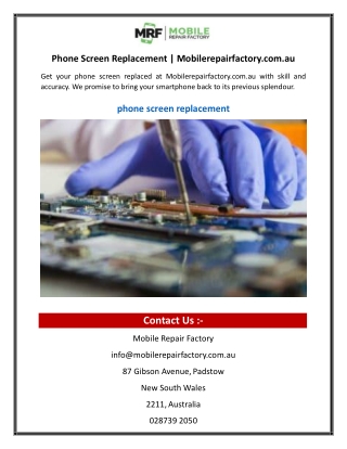 Phone Screen Replacement  Mobilerepairfactory.com.au