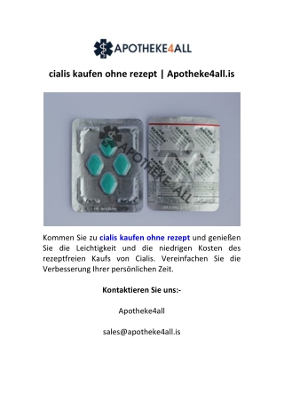 cialis kaufen ohne rezept  Apotheke4all.is