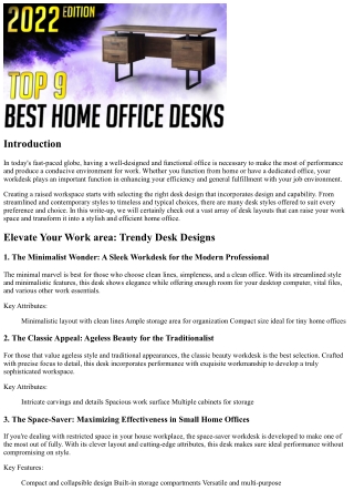 Boost Your Work Space: Elegant and Functional Workdesk Layouts for Every Home Of