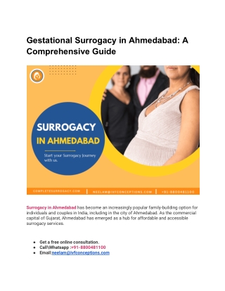 Surrogacy in Ahmedabad | Complete Surrogacy Agency