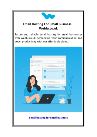 Email Hosting For Small Business  Weblu.co.uk