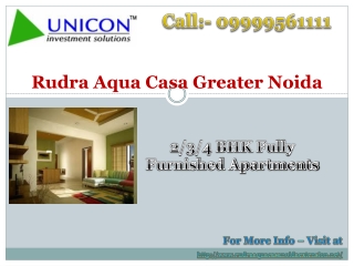 Rudra Aqua Casa Greater Noida - 09999561111 - Rudra Group