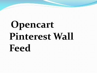 Opencart Pinterest Wall Feed