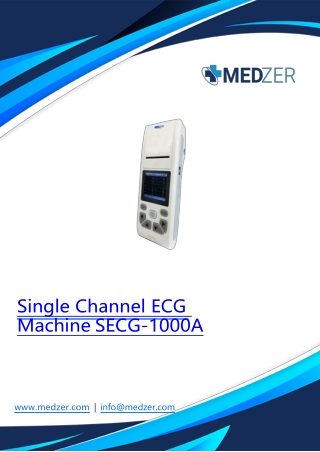 Single Channel ECG Machine SECG-1000A