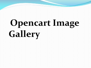 Opencart Image Gallery