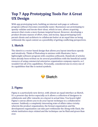 Top 7 App Prototyping Tools For A Great UX Design