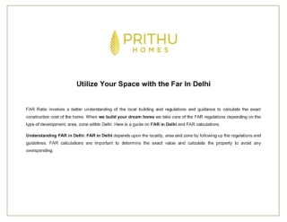 Utilize Your Space with the Far In Delhi