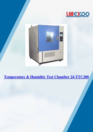 Temperature & Humidity Test Chamber 24-TTC200