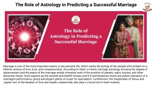 _The Role of Astrology in Predicting a Successful Marriage