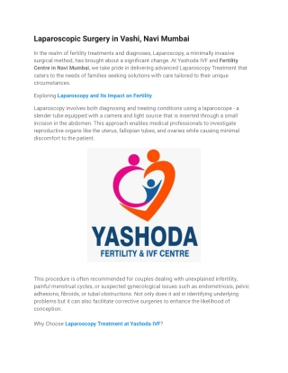 Laparoscopic Surgery in Vashi, Navi Mumbai