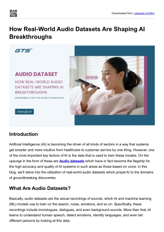 How Real-World Audio Datasets Are Shaping AI Breakthroughs