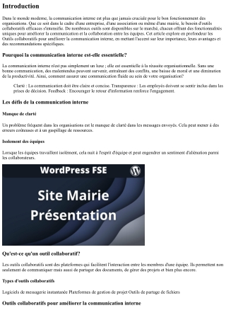 Outils collaboratifs pour améliorer la communication interne