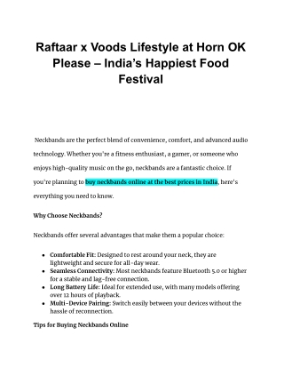 Raftaar x Voods Lifestyle at Horn OK Please – India’s Happiest Food Festival (1)