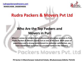 Packers and Movers in Puri