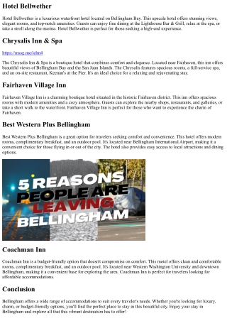 Bellingham, WA's Lively Nightlife: Bars and Nightlife Venues