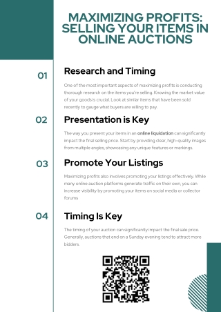 Maximizing Profits Selling Your Items in Online Auctions